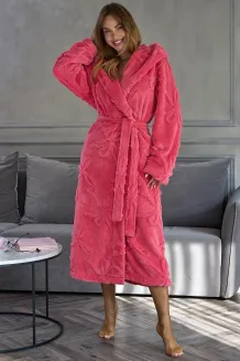 Szlafrok damski długi z kapturem L&L 2633 Elodie S-2XL - 6