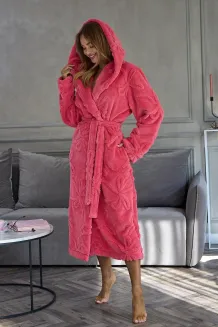 Szlafrok damski długi z kapturem L&L 2633 Elodie S-2XL - 8