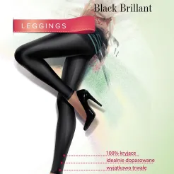 Legginsy damskie Gatta 44000 Black Brillant 3XL–4XL połysk plus size