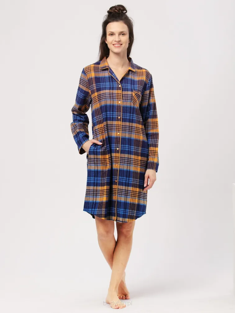 Koszula flanelowa do kolan Key LND 481 S-XL