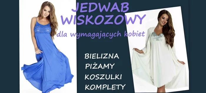 Bielizna nocna z jedwabiu wiskozowego