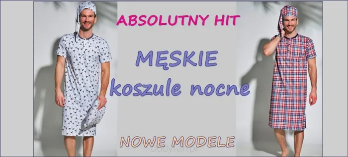 Męskie koszule nocne