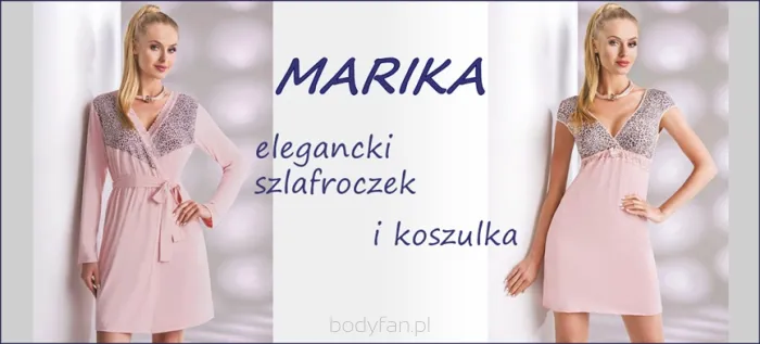 Elegancki komplet szlafrok i koszulka MARIKA