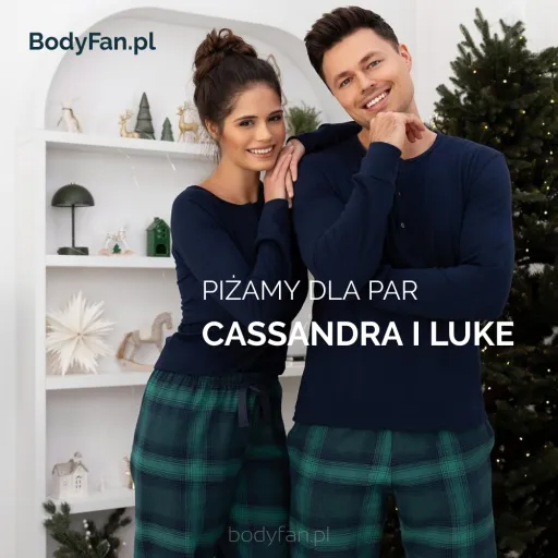 Piżamy dla par Sensis Luke & Cassandra – stylowy duet na długie wieczory