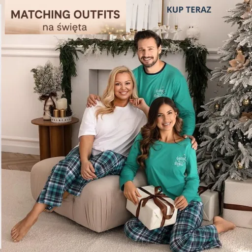 Matching outfits na święta — jak stworzyć idealne świąteczne zestawy piżamowe dla par i całej rodziny?